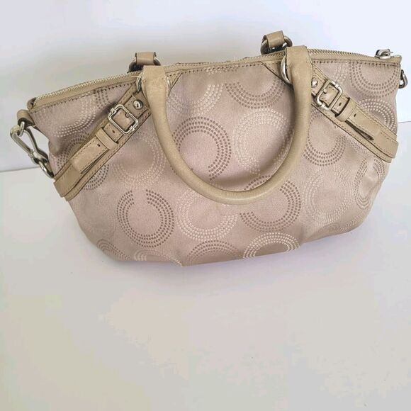 Coach Madison Hand Bag Shoulder Bag Beige 15935 Medium Multiway Satine Fair - Picture 2 of 13
